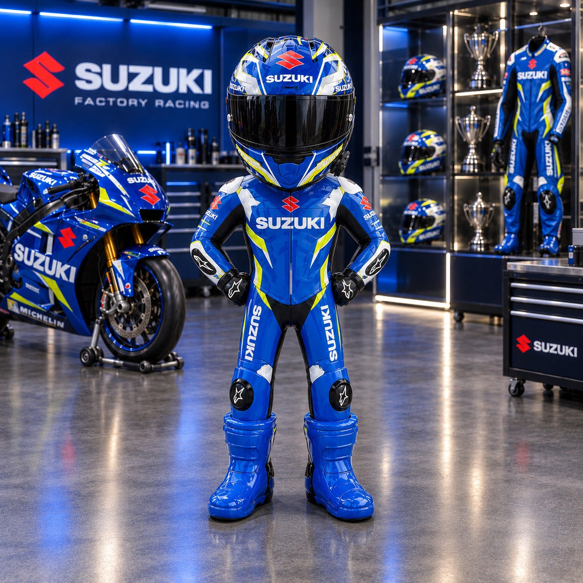 Helmstand Suzuki Racing standard base edition